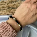 Bransoletka Turmalin i Jaspis Dalmatyński ochrona, równowaga i lekkość serca